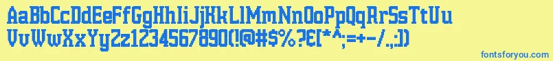 HannoverMesseSerif Font – Blue Fonts on Yellow Background