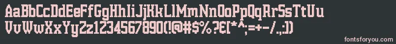 Шрифт HannoverMesseSerif – розовые шрифты на чёрном фоне