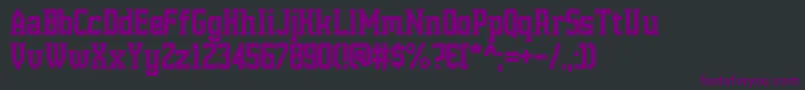 Шрифт HannoverMesseSerif – фиолетовые шрифты на чёрном фоне