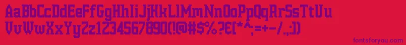 HannoverMesseSerif Font – Purple Fonts on Red Background