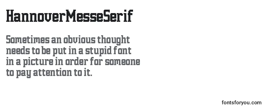 Review of the HannoverMesseSerif Font