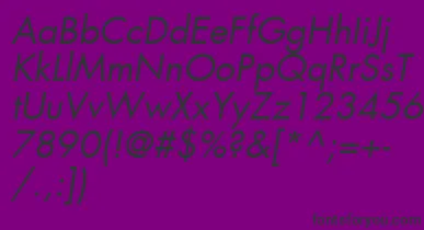 KudosBookSsiBookItalic font – Black Fonts On Purple Background