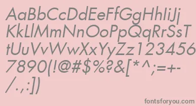 KudosBookSsiBookItalic font – Gray Fonts On Pink Background