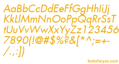 KudosBookSsiBookItalic font – Orange Fonts On White Background