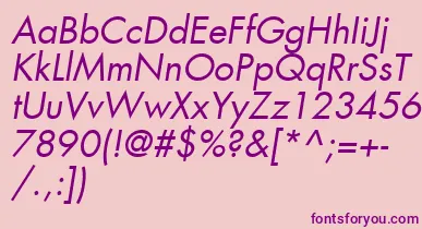 KudosBookSsiBookItalic font – Purple Fonts On Pink Background