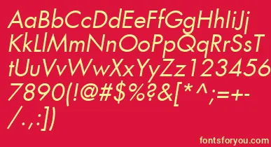 KudosBookSsiBookItalic font – Yellow Fonts On Red Background