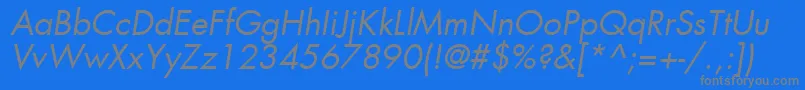 Шрифт KudosBookSsiBookItalic – серые шрифты на синем фоне