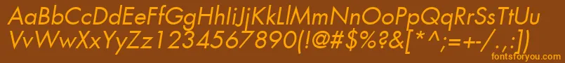 KudosBookSsiBookItalic Font – Orange Fonts on Brown Background
