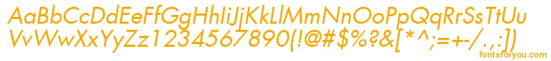 KudosBookSsiBookItalic-fontti – oranssit fontit valkoisella taustalla
