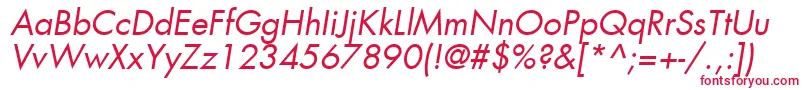 Шрифт KudosBookSsiBookItalic – красные шрифты