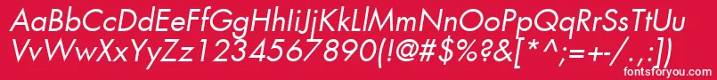 KudosBookSsiBookItalic Font – White Fonts on Red Background