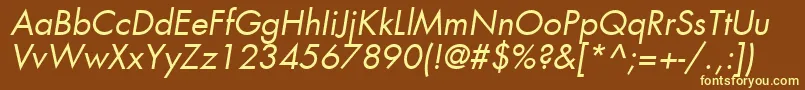 KudosBookSsiBookItalic Font – Yellow Fonts on Brown Background