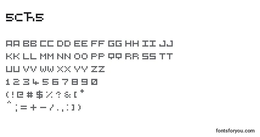 Schriftart 5СЋ5 – Alphabet, Zahlen, spezielle Symbole