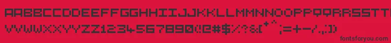 5СЋ5 Font – Black Fonts on Red Background