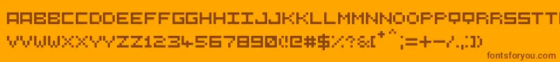 5СЋ5 Font – Brown Fonts on Orange Background