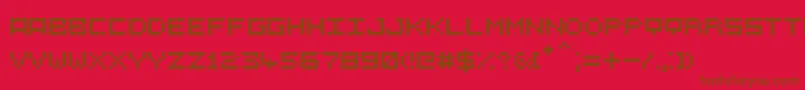 Шрифт 5СЋ5 – коричневые шрифты на красном фоне
