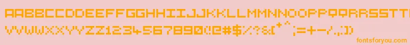 5СЋ5 Font – Orange Fonts on Pink Background