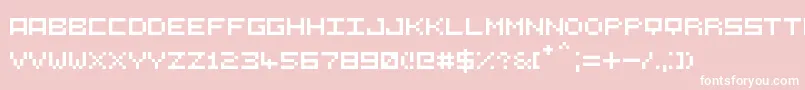 5СЋ5-Schriftart – Weiße Schriften auf rosa Hintergrund