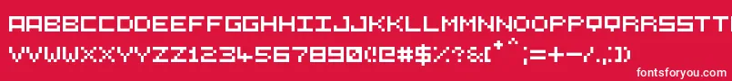 5СЋ5 Font – White Fonts on Red Background