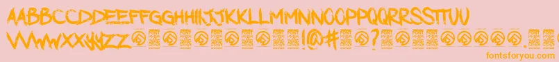 DarkwatersRegular Font – Orange Fonts on Pink Background