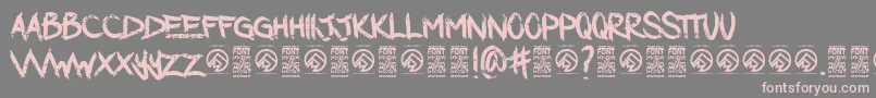 DarkwatersRegular-Schriftart – Rosa Schriften auf grauem Hintergrund