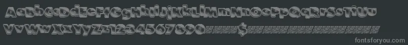 Stardancing-Schriftart – Graue Schriften auf schwarzem Hintergrund