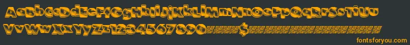 Stardancing Font – Orange Fonts on Black Background