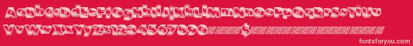 Stardancing Font – Pink Fonts on Red Background