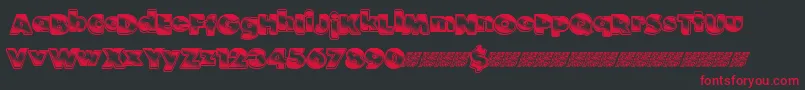 Stardancing-Schriftart – Rote Schriften auf schwarzem Hintergrund