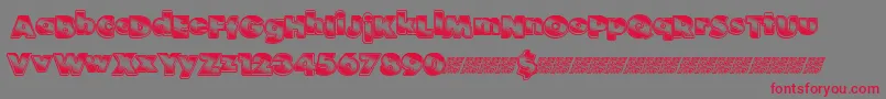 Stardancing-Schriftart – Rote Schriften auf grauem Hintergrund