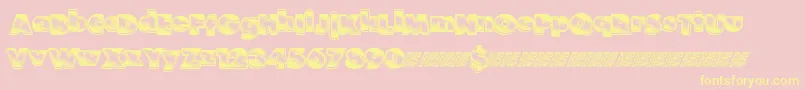Stardancing Font – Yellow Fonts on Pink Background