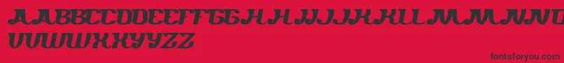フォントWhereareyou – 赤い背景に黒い文字