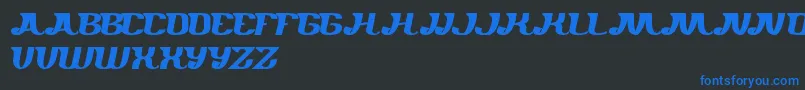 Whereareyou Font – Blue Fonts on Black Background