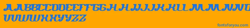 Whereareyou Font – Blue Fonts on Orange Background
