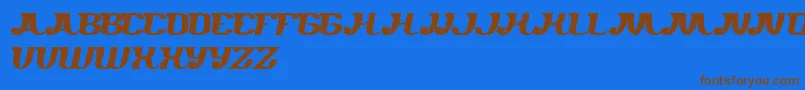 Whereareyou Font – Brown Fonts on Blue Background