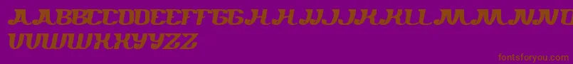 Whereareyou Font – Brown Fonts on Purple Background