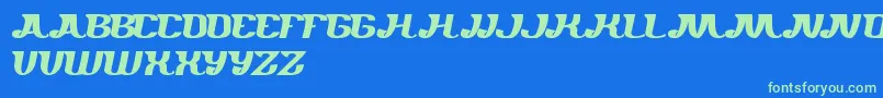 Whereareyou Font – Green Fonts on Blue Background