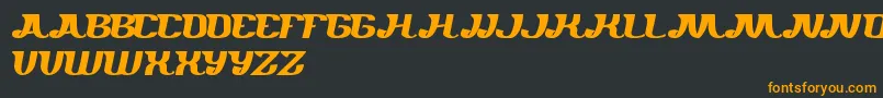 Whereareyou Font – Orange Fonts on Black Background