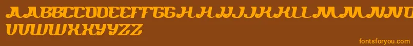 Whereareyou Font – Orange Fonts on Brown Background