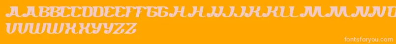 Whereareyou Font – Pink Fonts on Orange Background