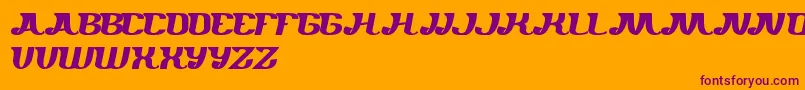 Whereareyou-Schriftart – Violette Schriften auf orangefarbenem Hintergrund