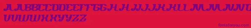 Whereareyou Font – Purple Fonts on Red Background