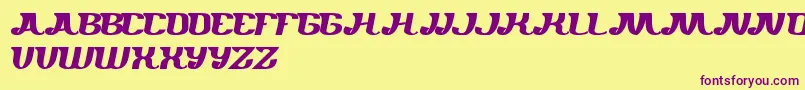 Police Whereareyou – polices violettes sur fond jaune