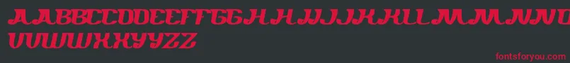 フォントWhereareyou – 黒い背景に赤い文字