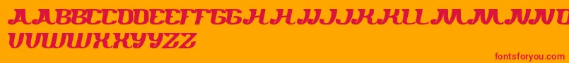 Whereareyou Font – Red Fonts on Orange Background