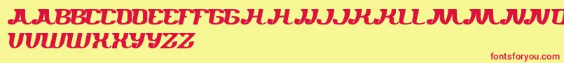 Whereareyou Font – Red Fonts on Yellow Background