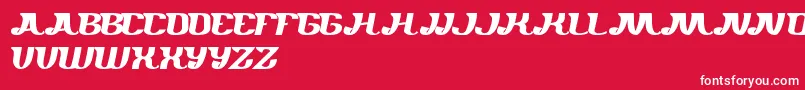 Whereareyou Font – White Fonts on Red Background