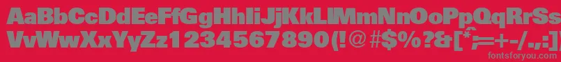 UniversalhvydbNormal Font – Gray Fonts on Red Background
