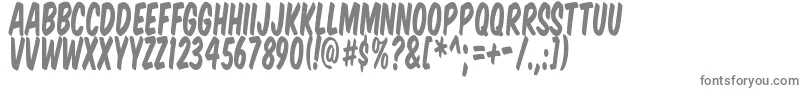 Komtitt-fontti – harmaat kirjasimet valkoisella taustalla