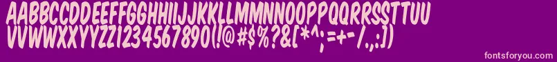 Komtitt Font – Pink Fonts on Purple Background